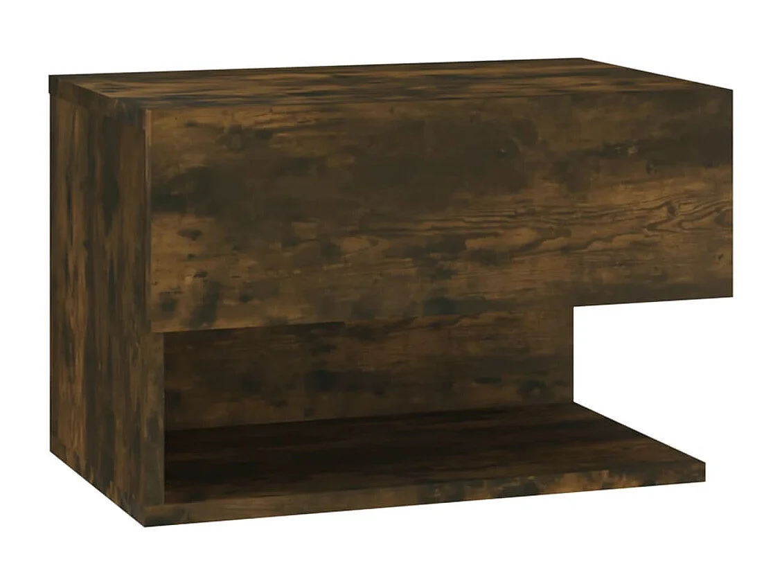 Nachttisch hängend 2er Set | Wand-Nachttische Räuchereiche SHL51592