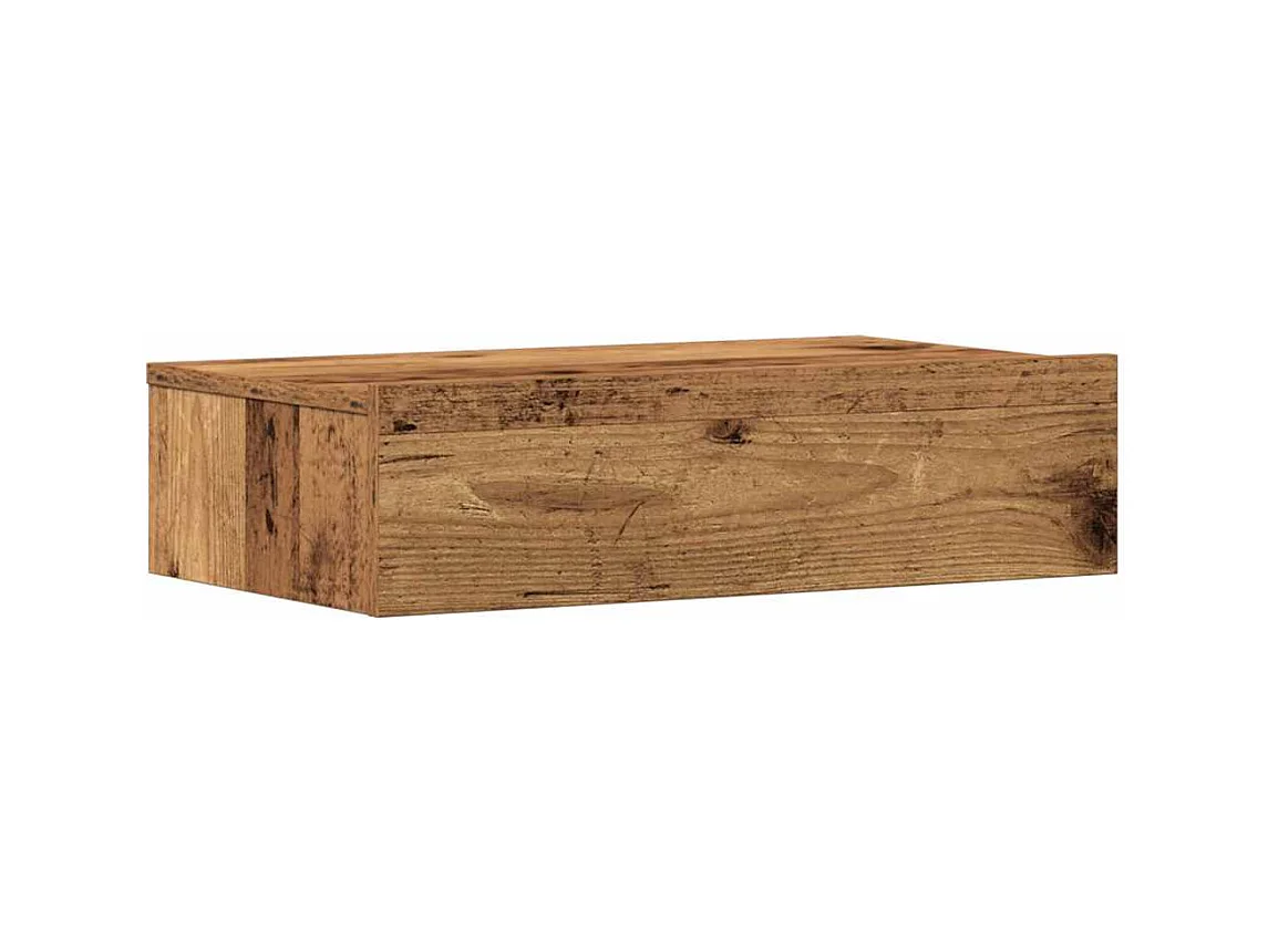 Table de chevet-Table d'appoint vieux bois 60x35 cm bois d'ingénierie