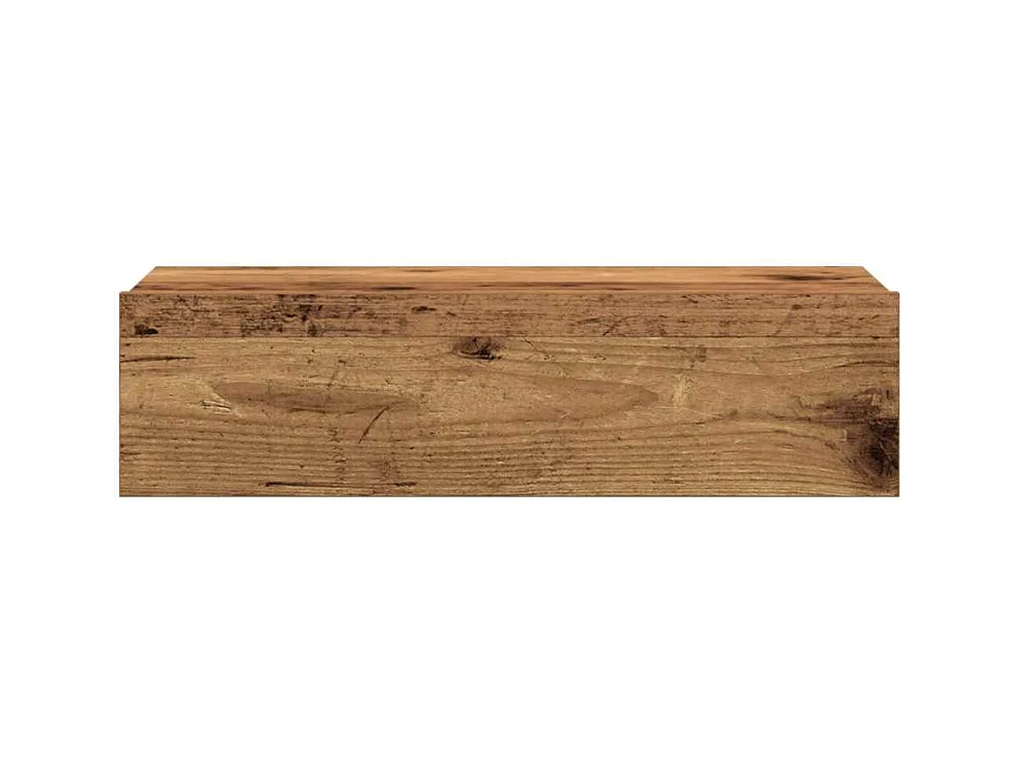 Table de chevet-Table d'appoint vieux bois 60x35 cm bois d'ingénierie
