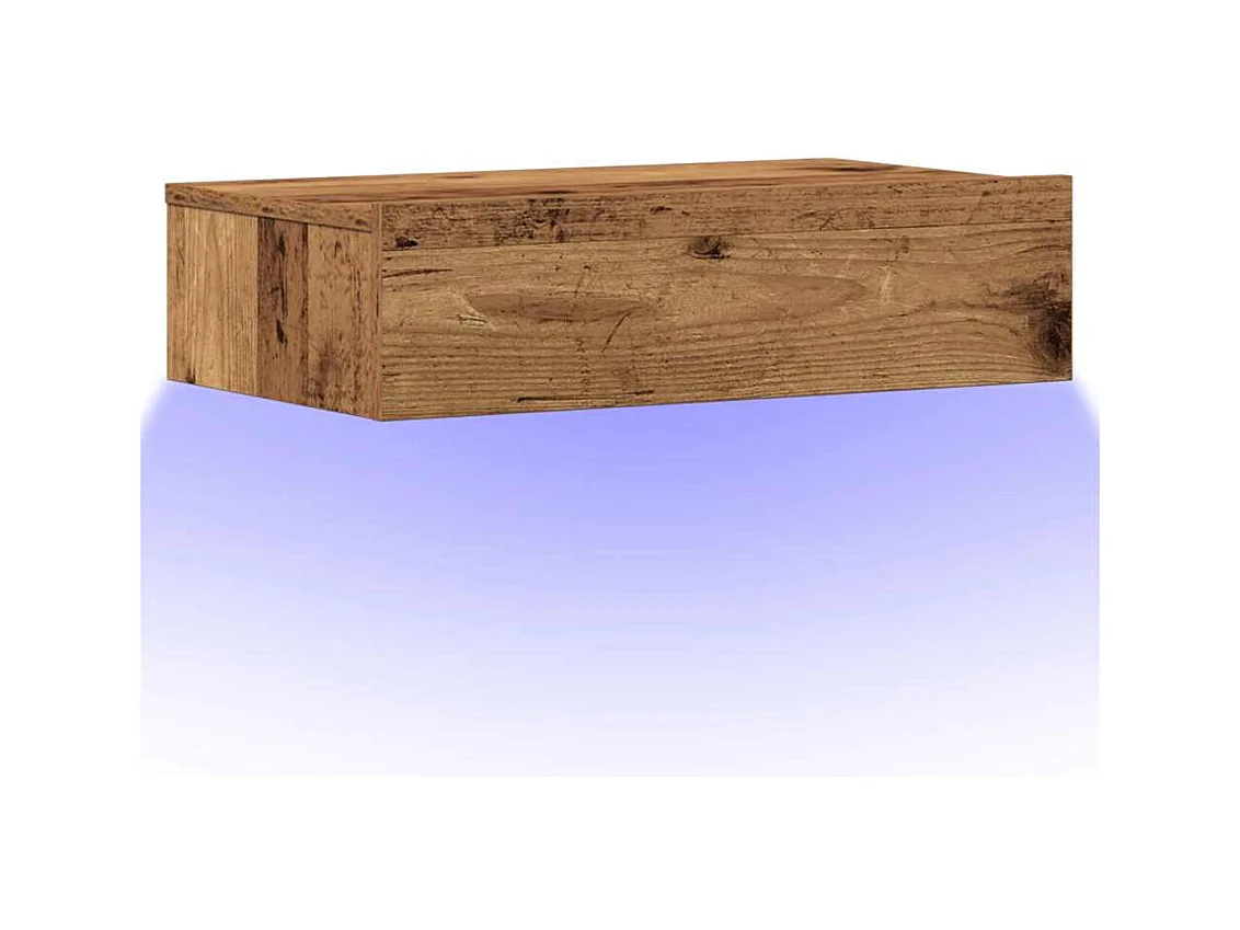 Mesilla de noche | Mesita de noche de madera antigua 60x35cm madera de ingeniería