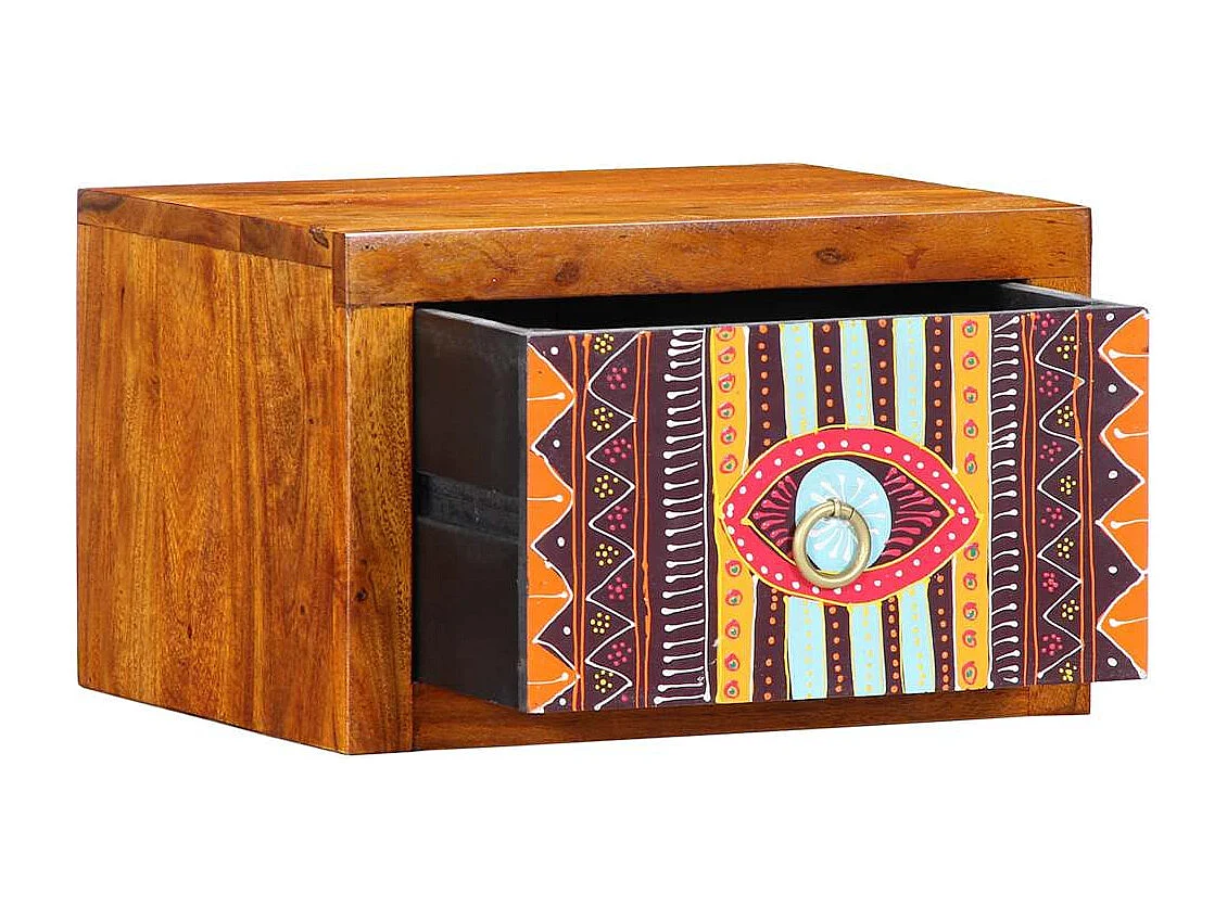 Mesa de Cabeceira | Criado-mudo Moderno com gaveta Castanho 35x30x22 cm