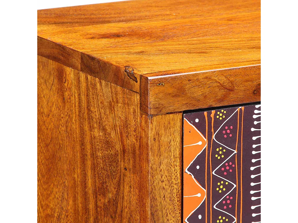 Mesita de Noche | Armario de Noche Marrón 35x30x22 cm madera maciza de acacia