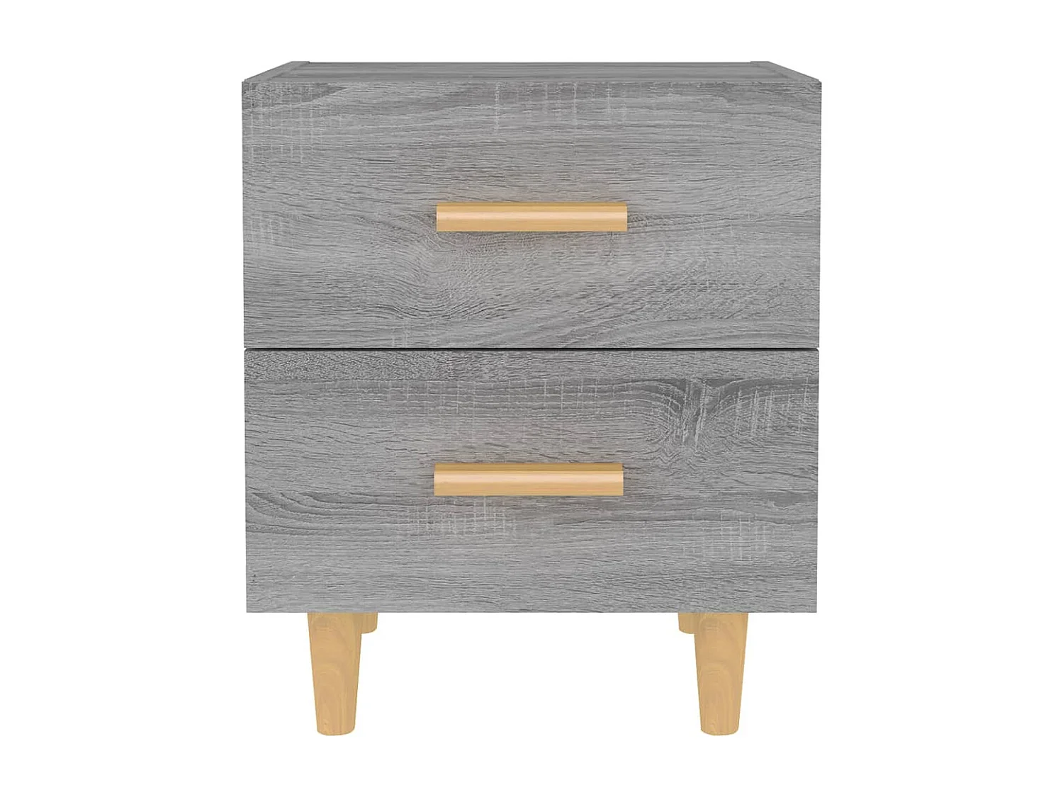 Nachttisch 2er Set-Beistelltisch-Nachttischkommode Grau Sonoma 40x35x47,5 cm SHL92128