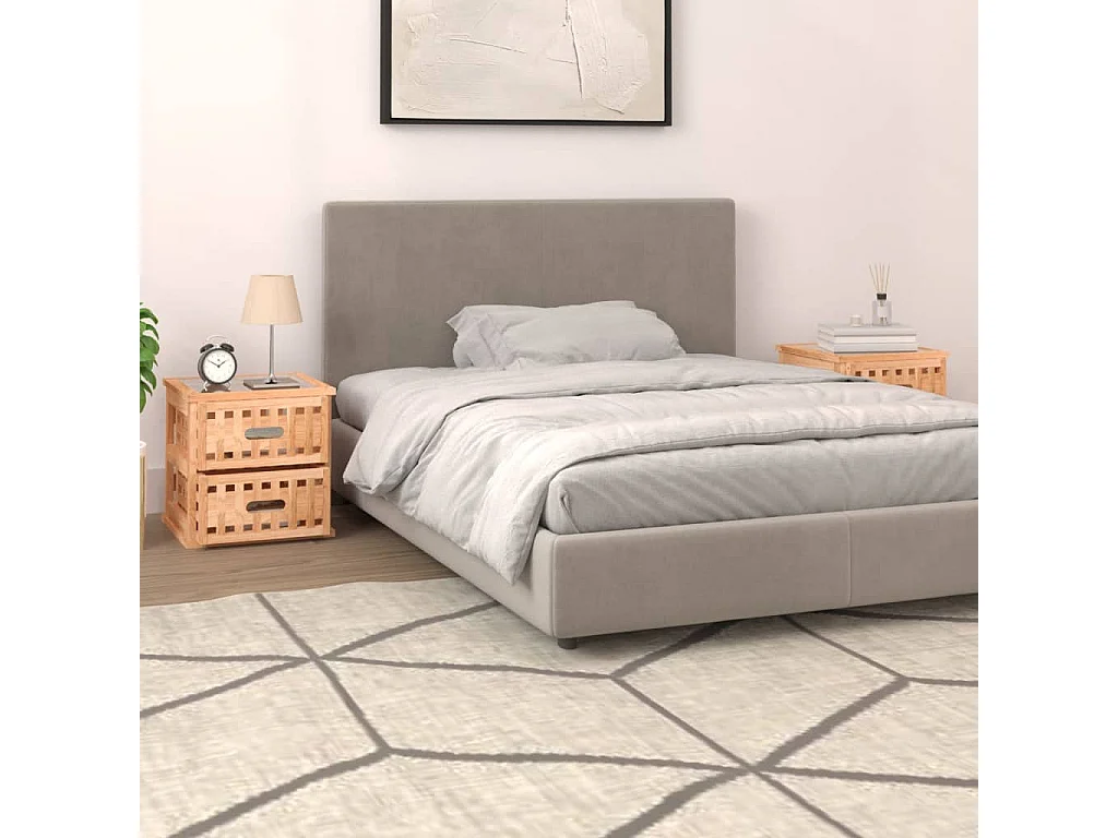 Mesitas de noche | Mesilla de noche 2 uds madera maciza de nogal 34x34x34 cm