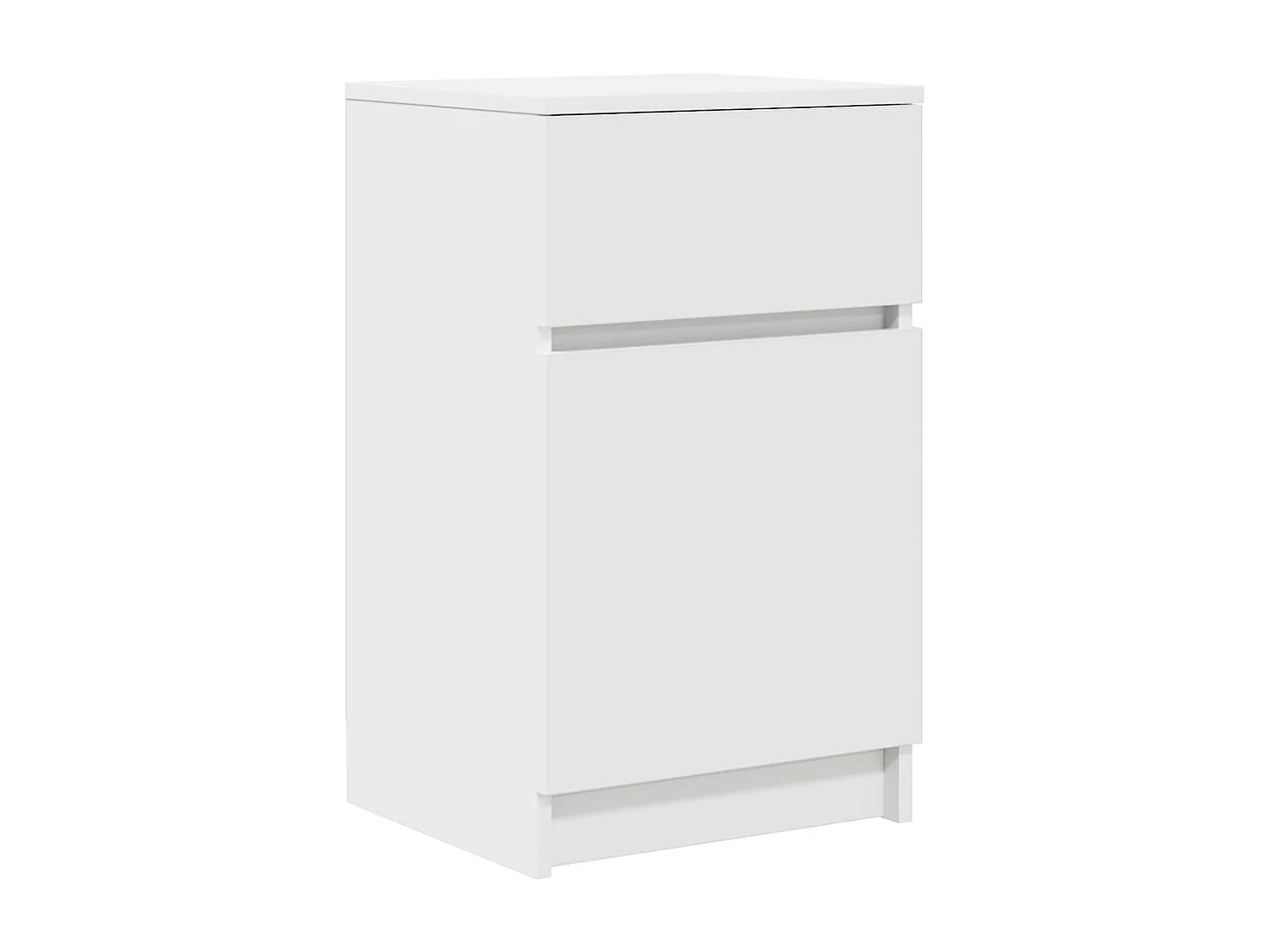 Mesita de noche | Mesilla de noche madera contrachapada blanco 39x35x65 cm