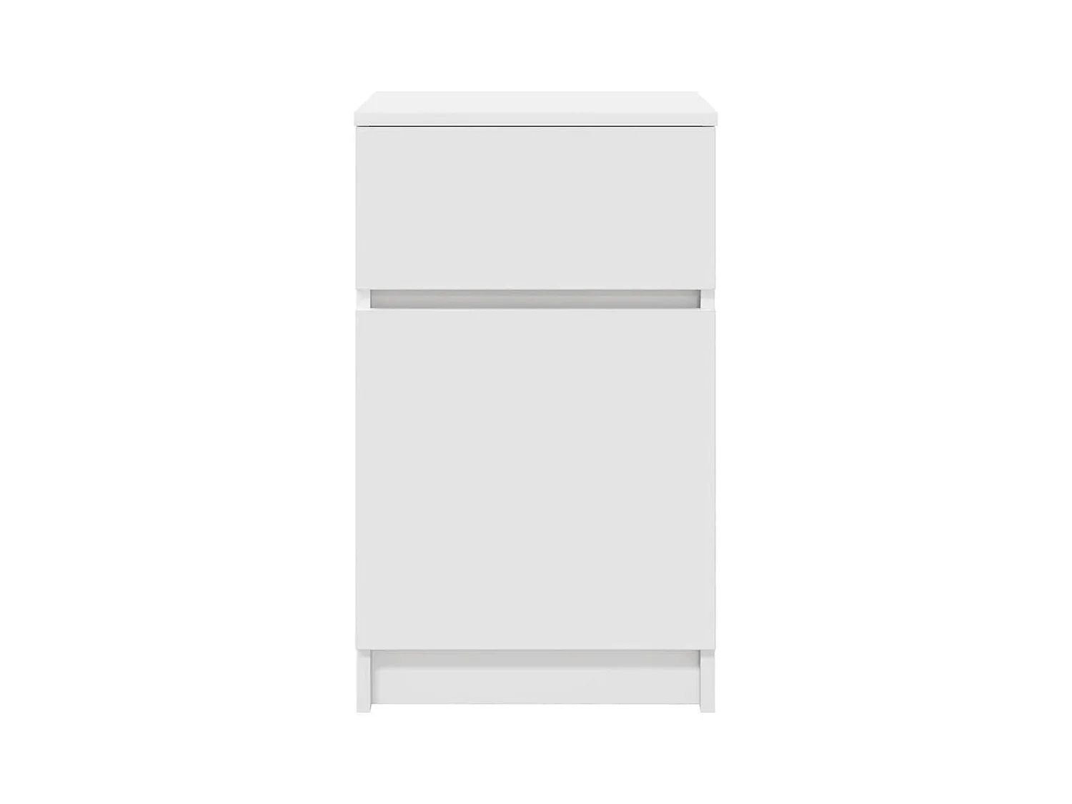 Mesita de noche | Mesilla de noche madera contrachapada blanco 39x35x65 cm