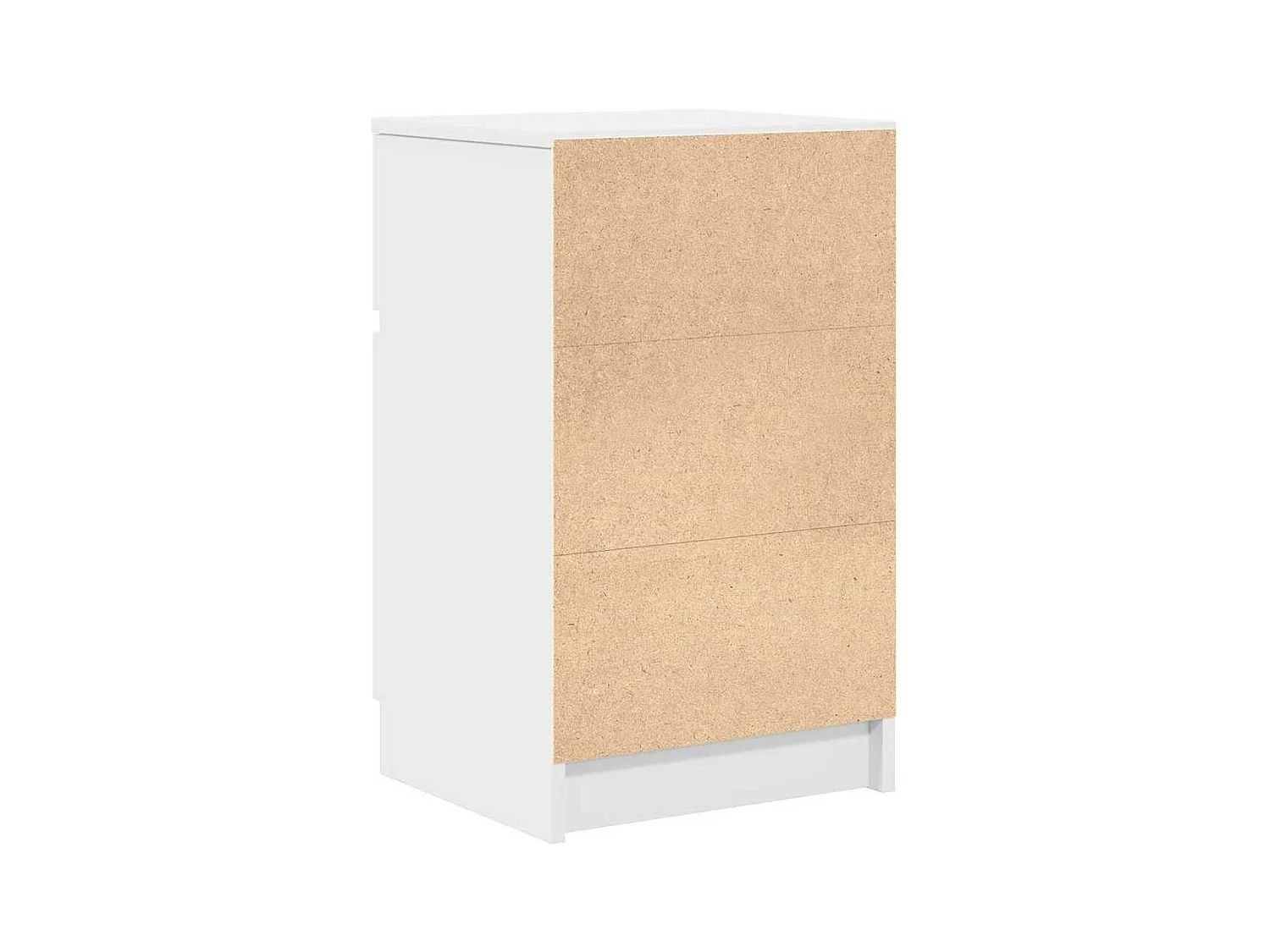 Mesita de noche | Mesilla de noche madera contrachapada blanco 39x35x65 cm