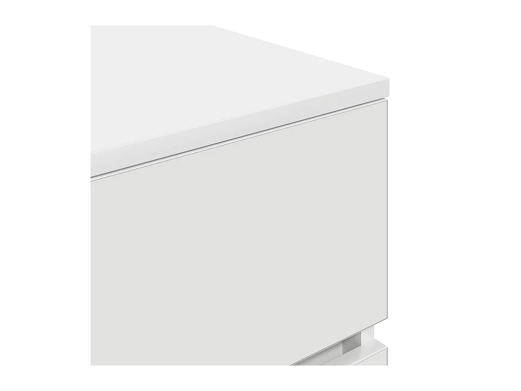 Mesita de noche | Mesilla de noche madera contrachapada blanco 39x35x65 cm