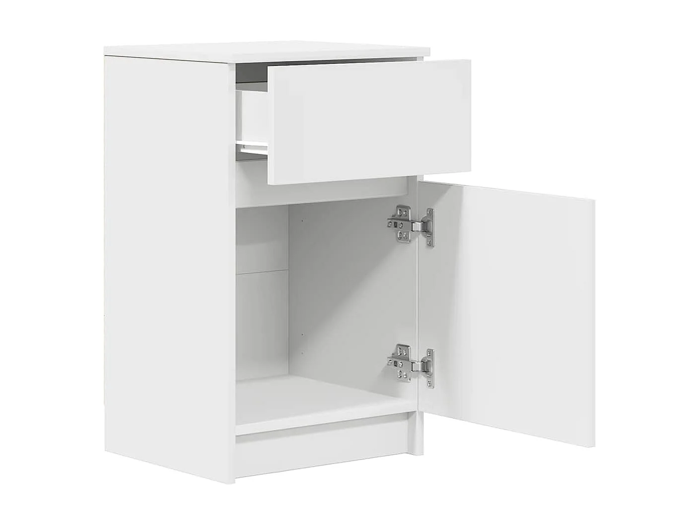 Nachttisch-Beistelltisch Weiß 39x35x65 cm Holzwerkstoff SHL31023