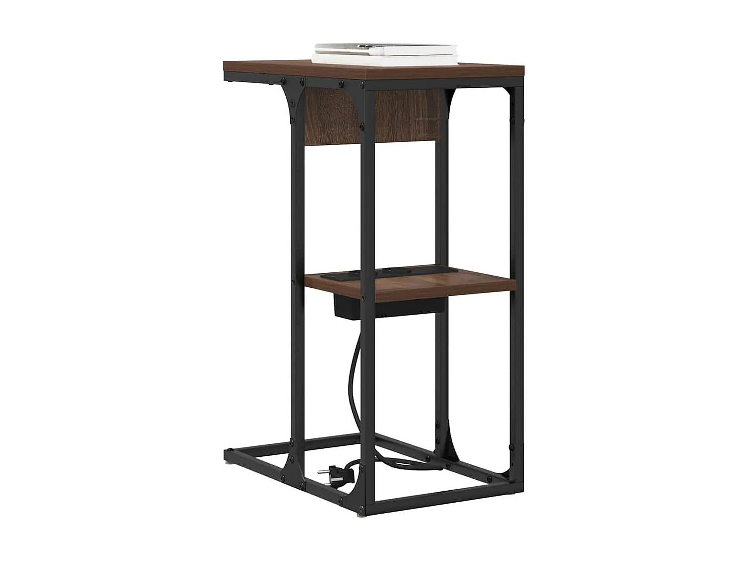 Mesa de Noche | Mesa auxiliar | Mesita de noche Marrón roble 41.5x26x60.5 cm