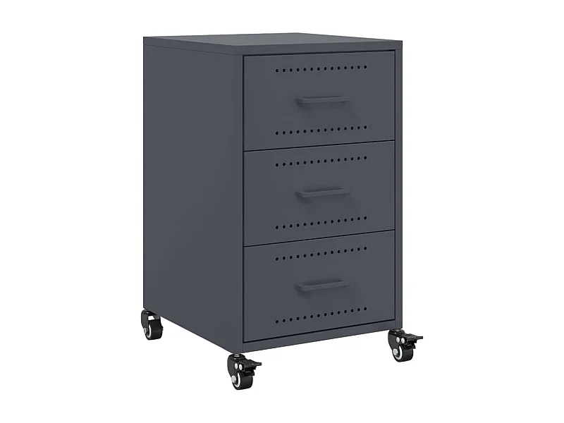 Table de chevet Étroite-Table d'appoint-Table de nuit anthracite 36x39x59 cm acier