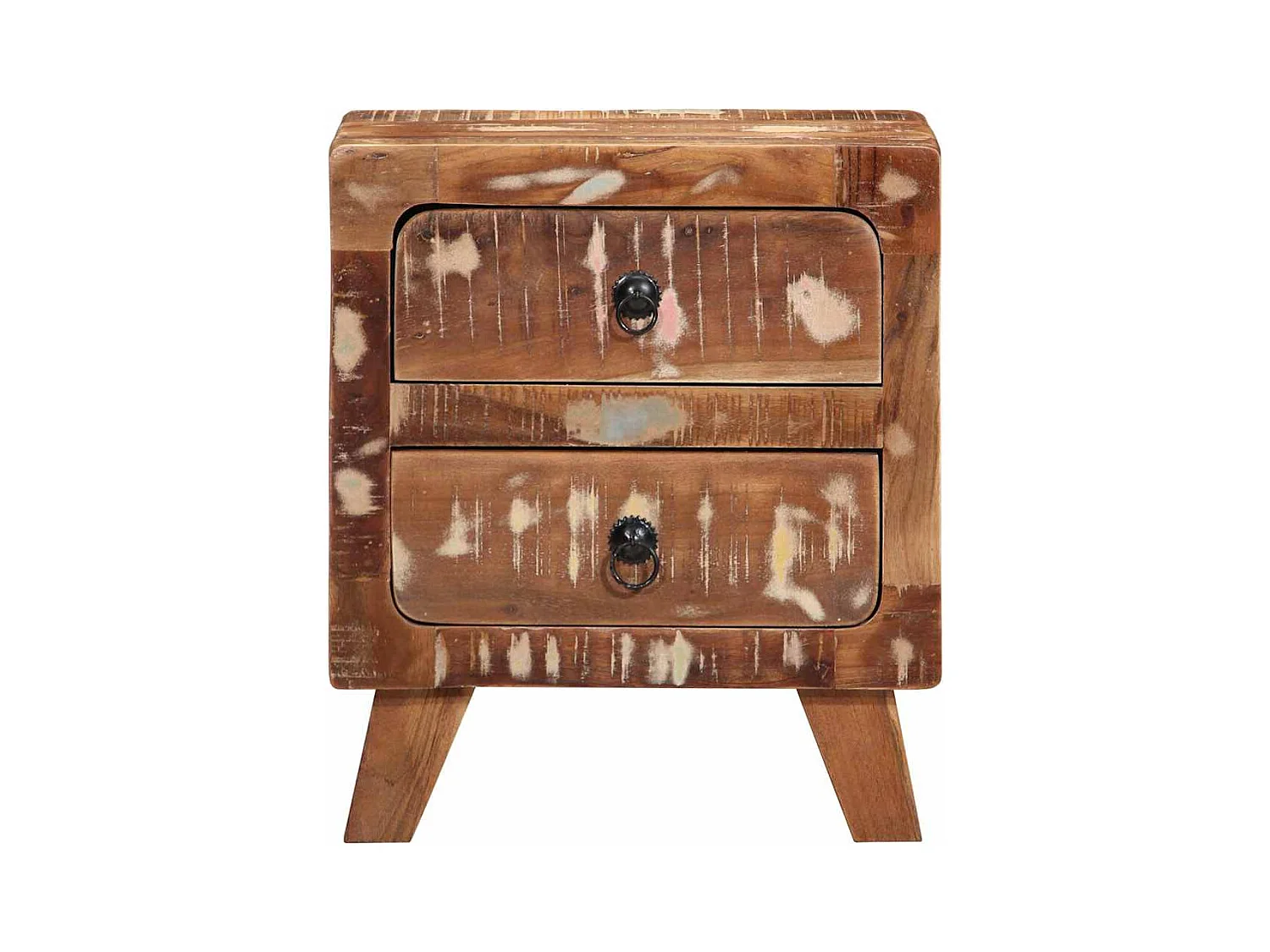 Mesita de noche | Mesilla de noche 40x32x46 cm madera maciza reciclada