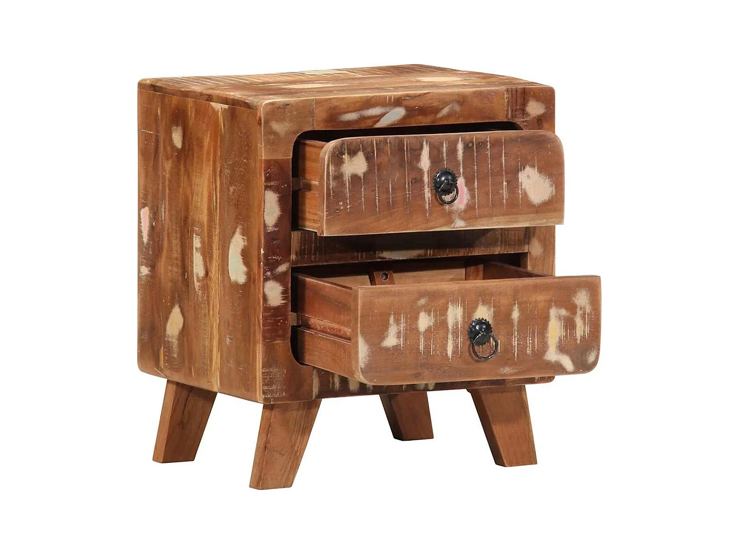 Mesita de noche | Mesilla de noche 40x32x46 cm madera maciza reciclada