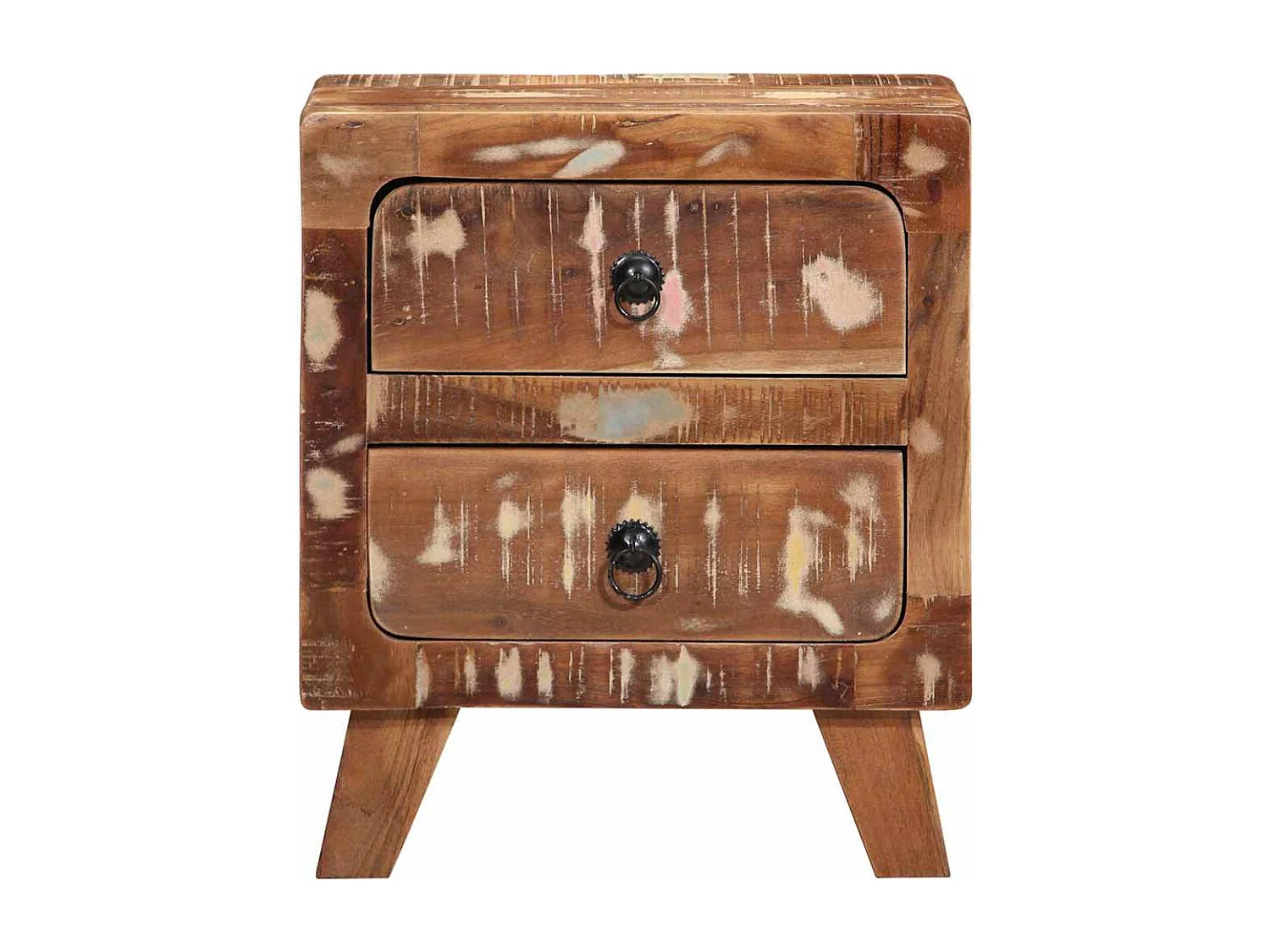 Nachttisch-Beistelltisch 40x32x46 cm Altholz Massiv SHL27100