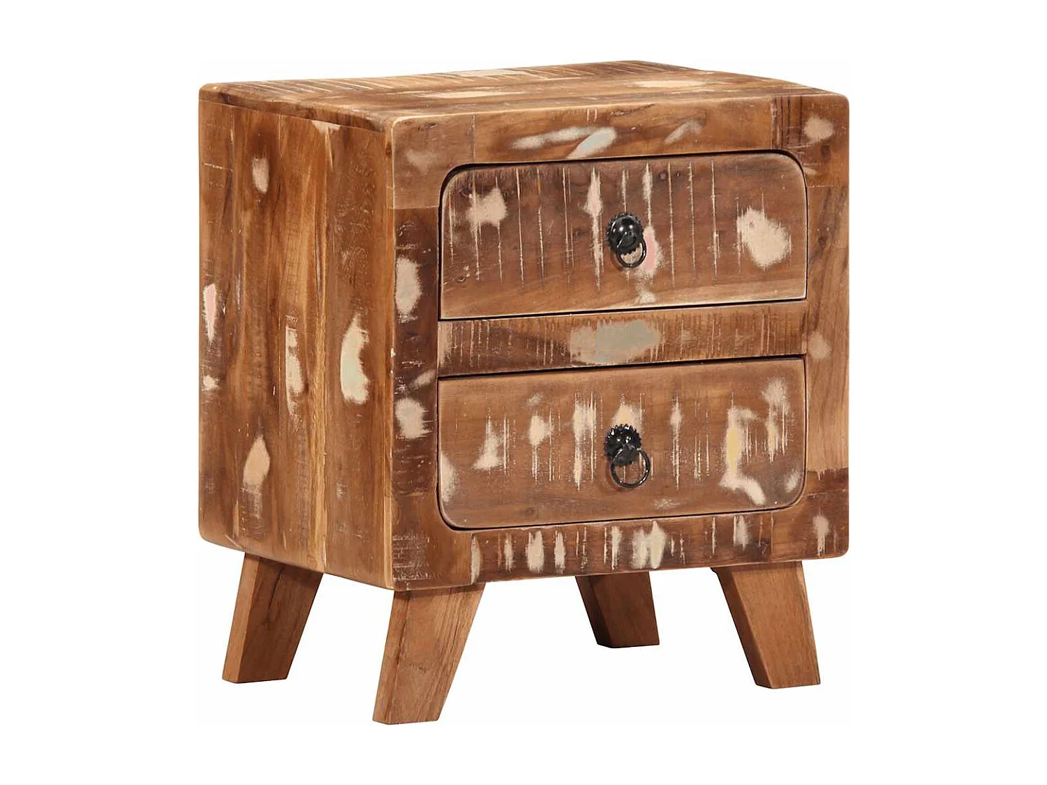 Nachttisch-Beistelltisch 40x32x46 cm Altholz Massiv SHL27100