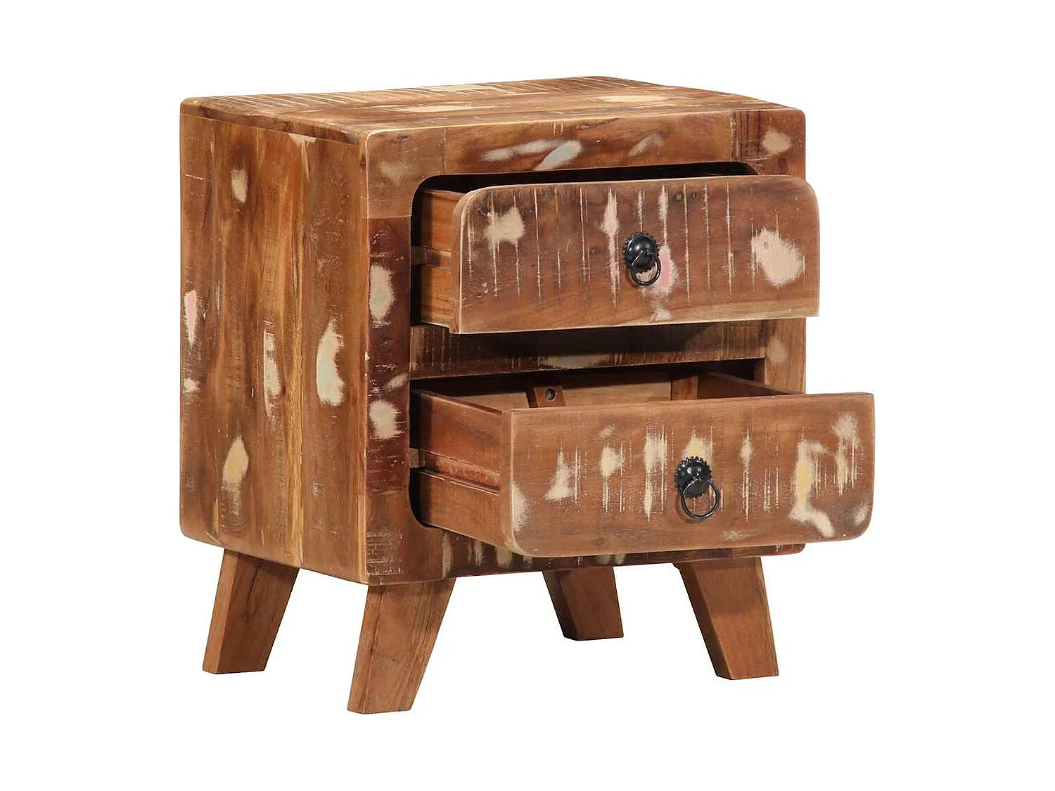 Nachttisch-Beistelltisch 40x32x46 cm Altholz Massiv SHL27100