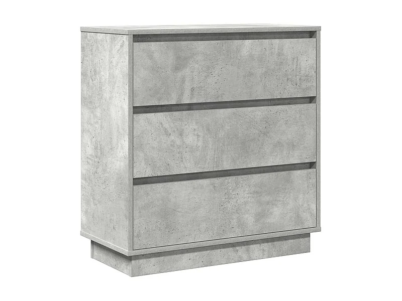 Table de chevet-Table d'appoint avec tiroir avec Gris béton 71x34.5x75 cm