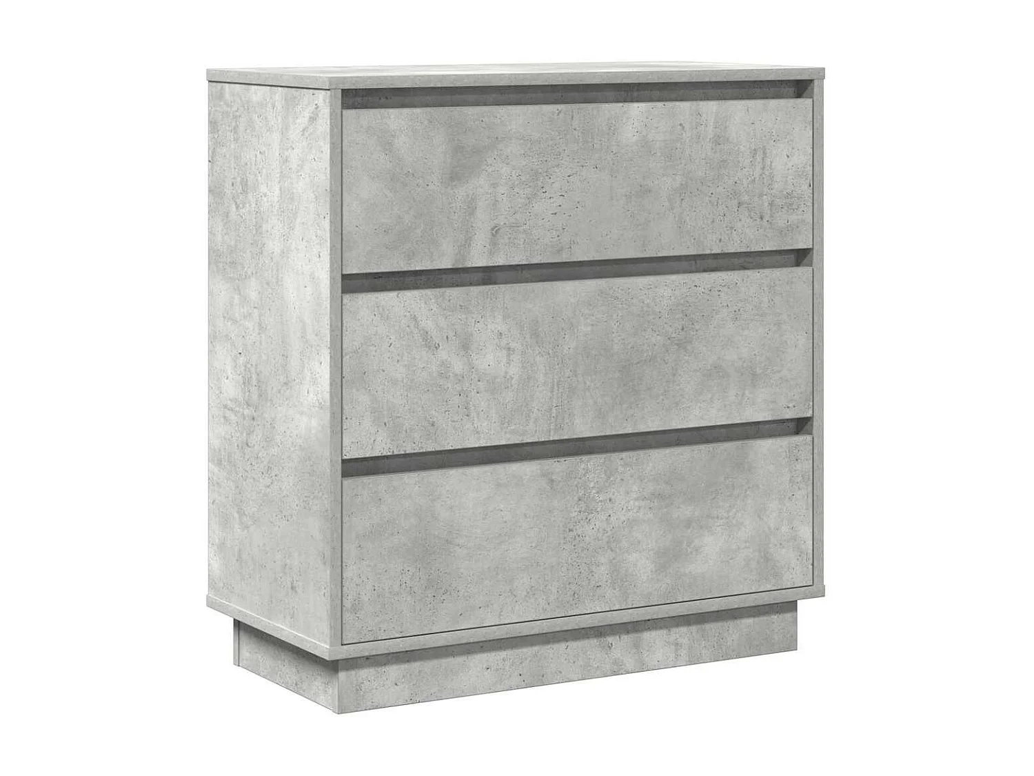 Mesita de Noche | Armario de Noche con cajón con Gris Concreto 71x34.5x75 cm