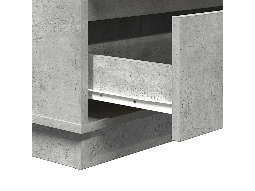 Mesita de Noche | Armario de Noche con cajón con Gris Concreto 71x34.5x75 cm