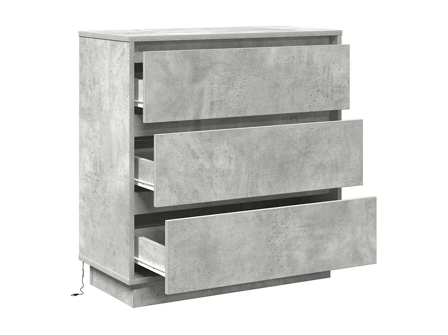 Nachttisch-Beistelltisch Beton Grau 71 x 34,5 x 75 cm Holzwerkstoff SHL11281