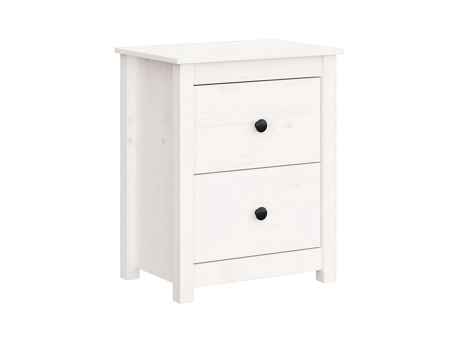 Mesitas de noche | Mesilla de noche 2 uds madera maciza pino blanca 50x35x61,5 cm