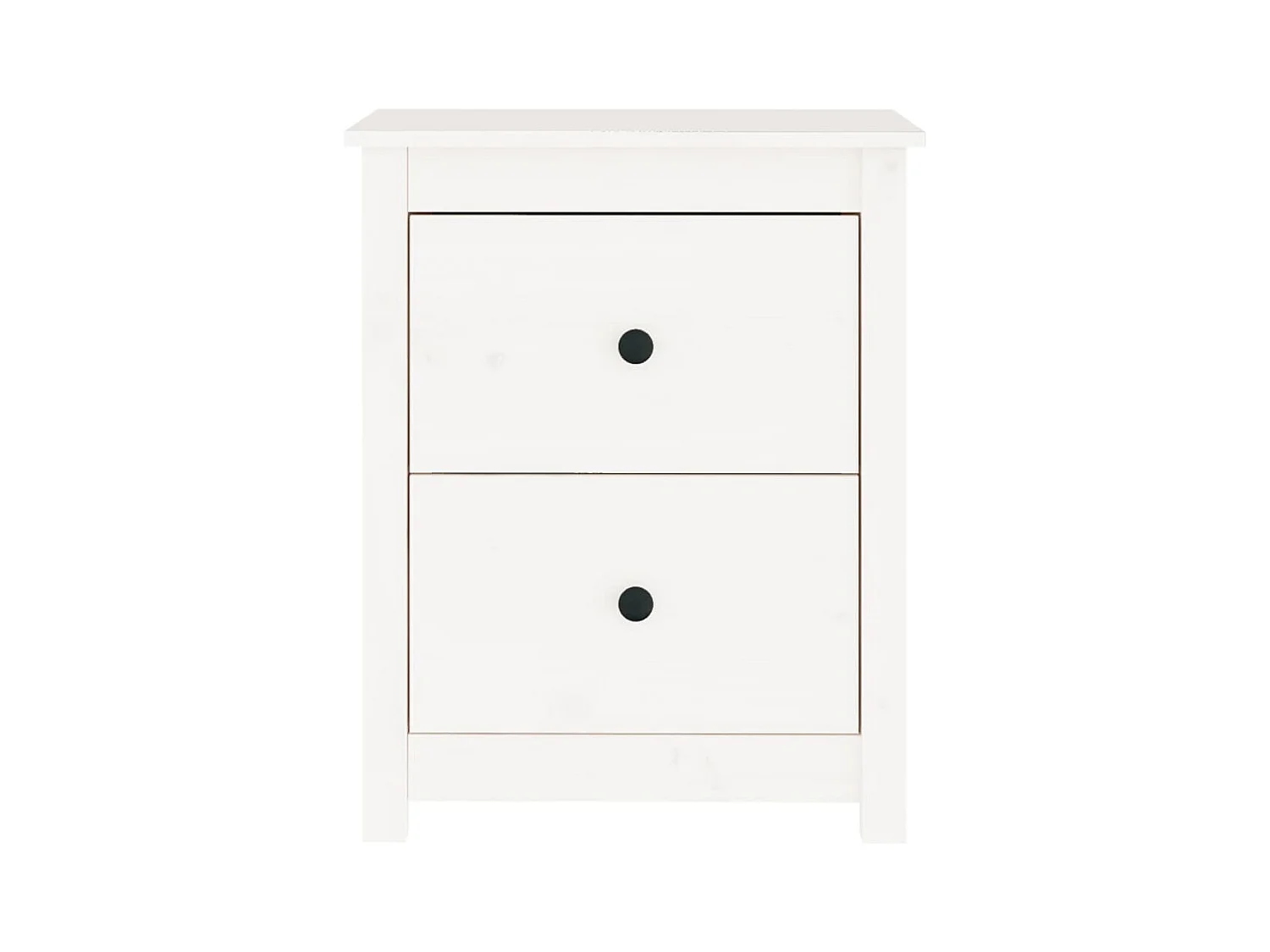 Mesitas de noche | Mesilla de noche 2 uds madera maciza pino blanca 50x35x61,5 cm