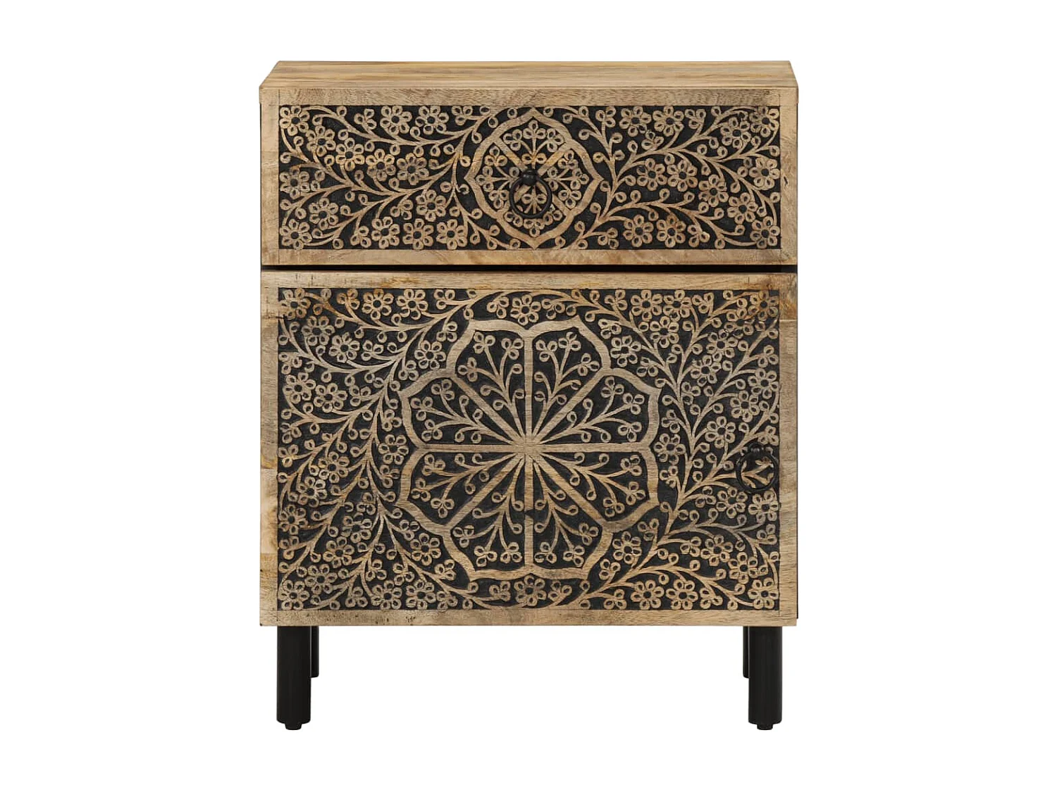 Nachttisch-Beistelltisch 50x33x60 cm Massivholz Mango SHL78199