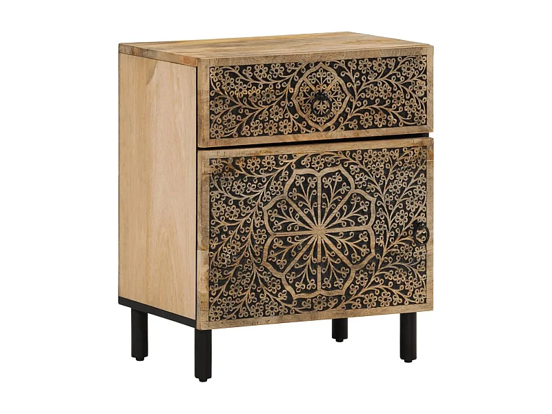 Nachttisch-Beistelltisch 50x33x60 cm Massivholz Mango SHL78199