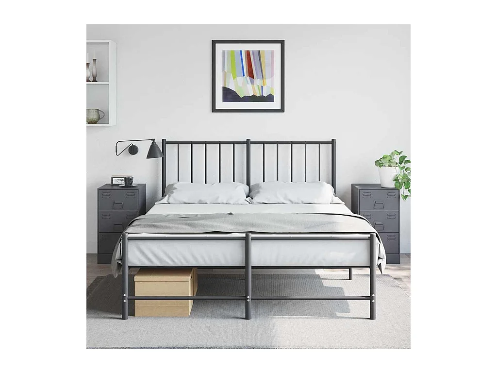 Tables de chevet lot de 2 avec tiroirs anthracite 34,5x39x62 cm acier