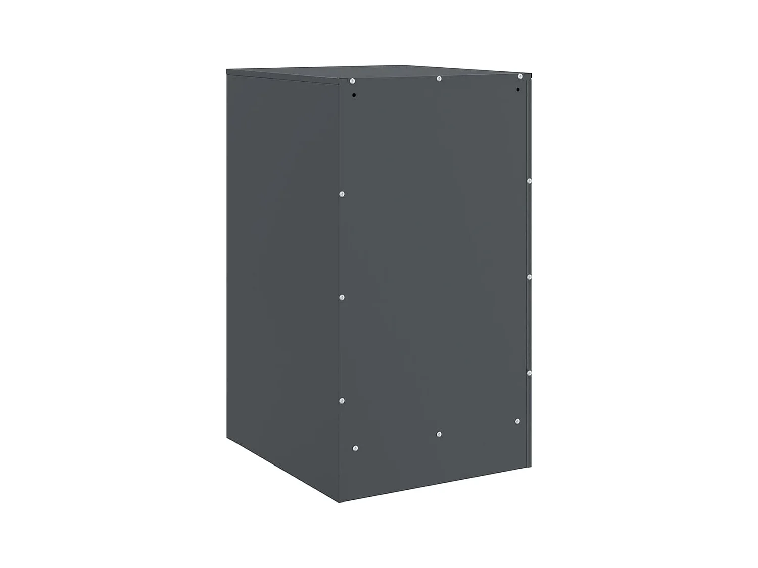 Tables de chevet lot de 2 avec tiroirs anthracite 34,5x39x62 cm acier