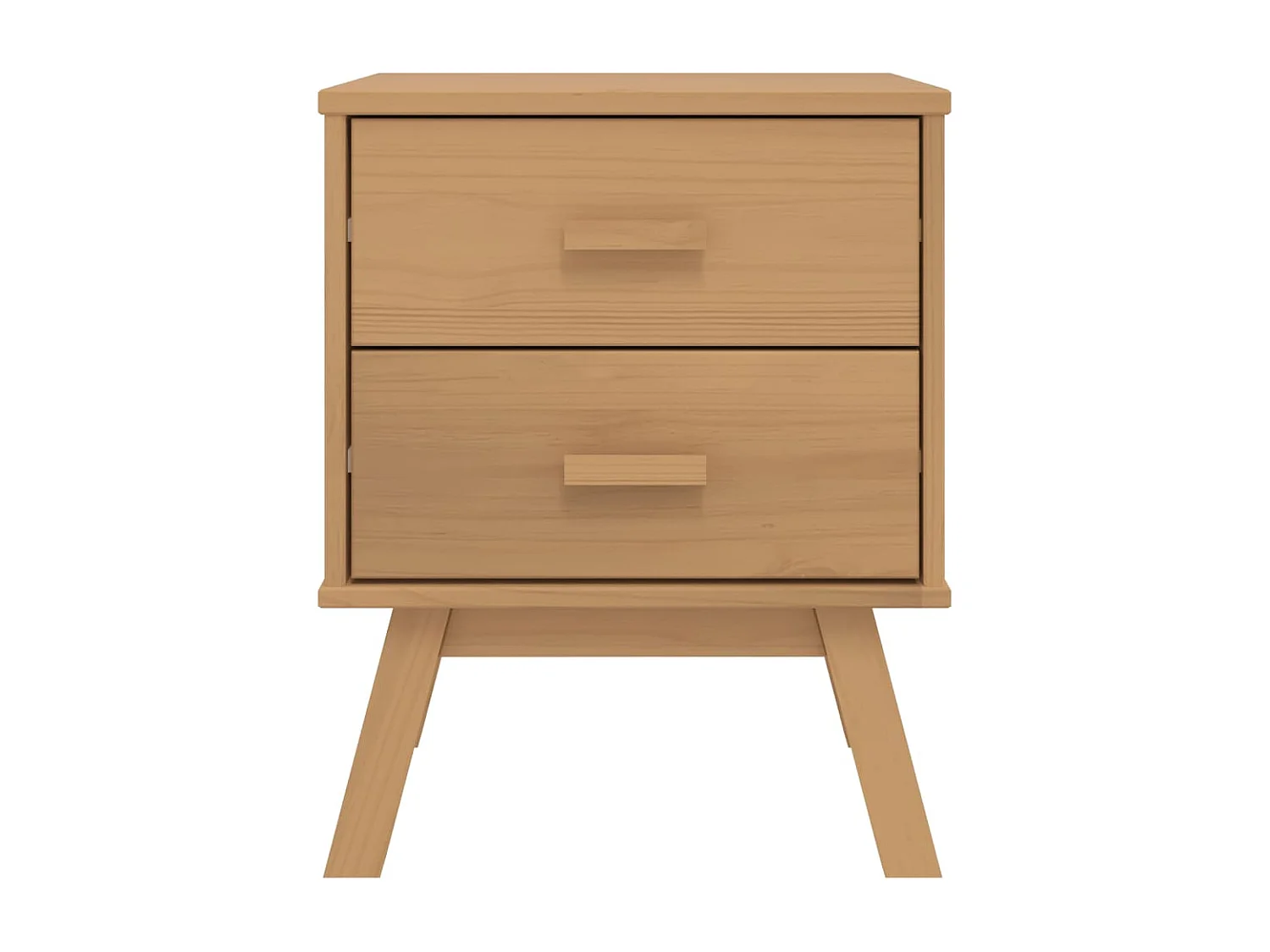 Nachttisch-Beistelltisch OLDEN Braun Massivholz Kiefer SHL54361