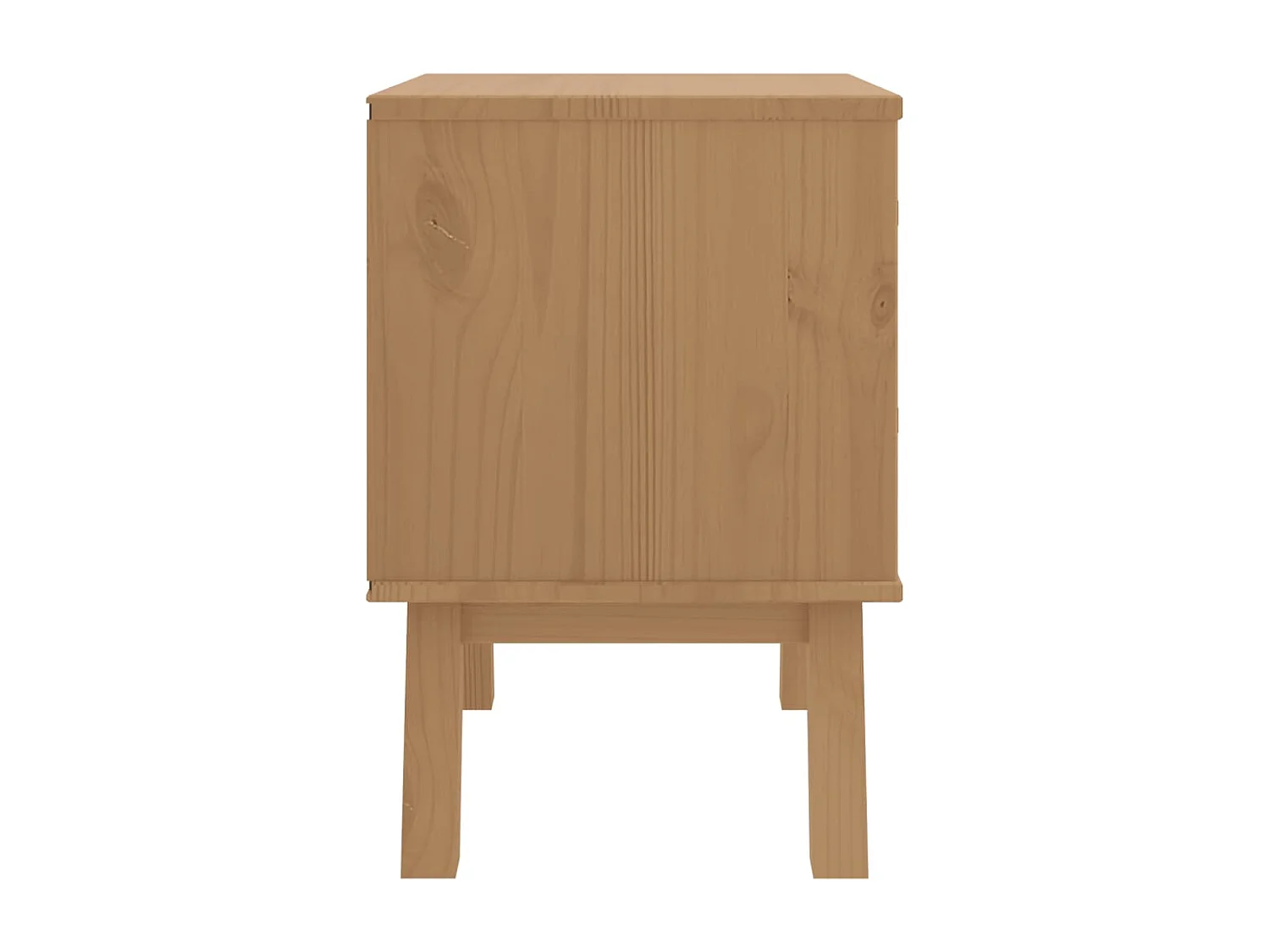 Nachttisch-Beistelltisch OLDEN Braun Massivholz Kiefer SHL54361