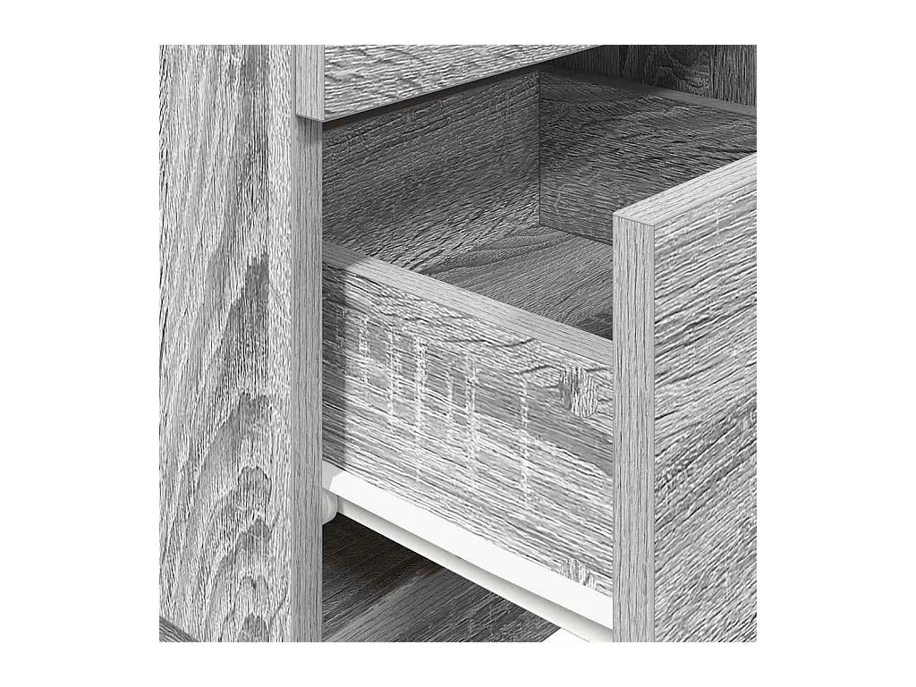 Mesillas de noche | Mesita de noche 2 uds con 2 cajones gris sonoma 36x36x68 cm