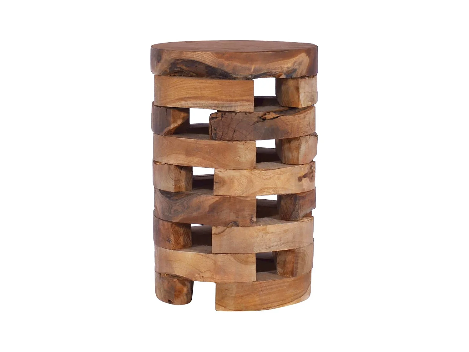 Mesita de noche | Mesilla de noche de madera maciza de teca 30x30x45 cm