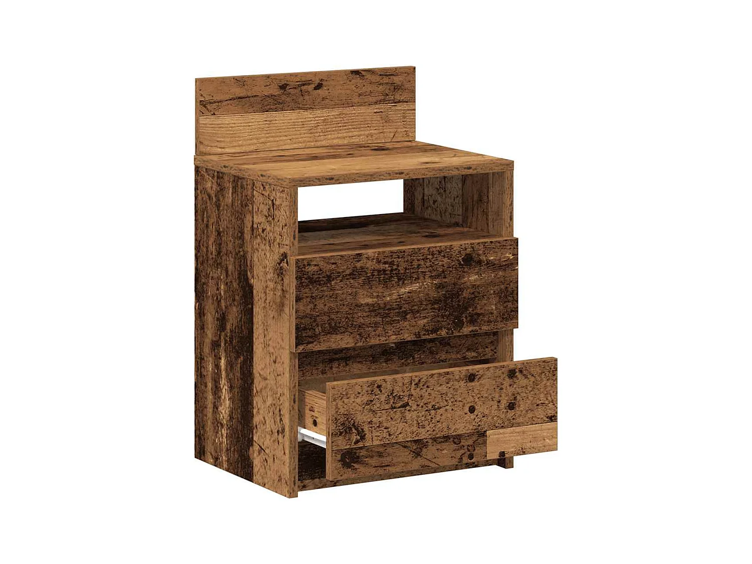 Mesillas de noche | Mesita de noche 2 uds con 2 cajones madera vieja 40x33x60 cm