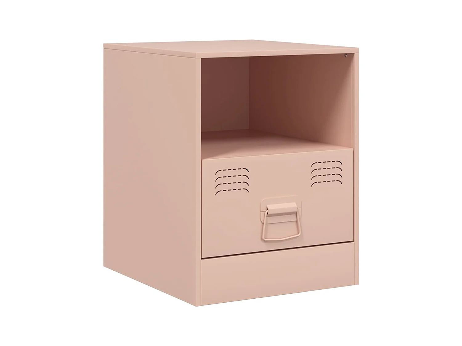 Mesita de noche | Mesilla de noche acero rosa 34,5x39x44 cm