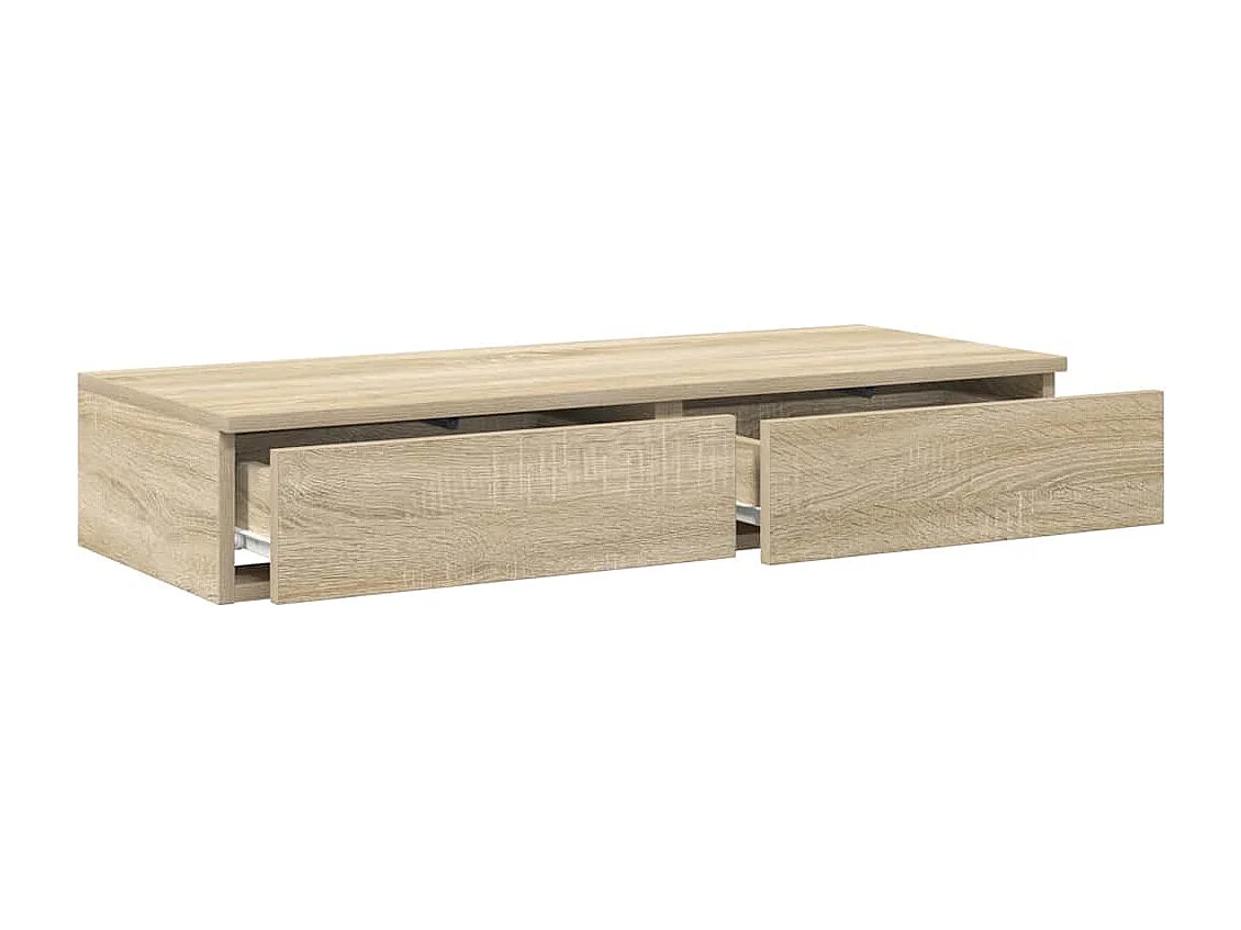 Cajones de cama con cajón Roble Sonoma 80x36.5x16.5 cm