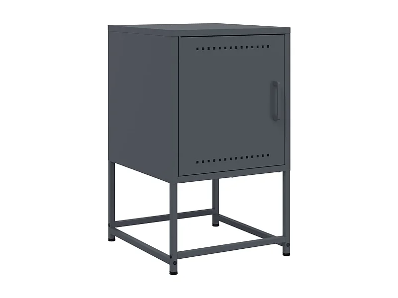 Table de chevet Étroite-Table d'appoint-Table de nuit anthracite 36x39x60,5 cm acier