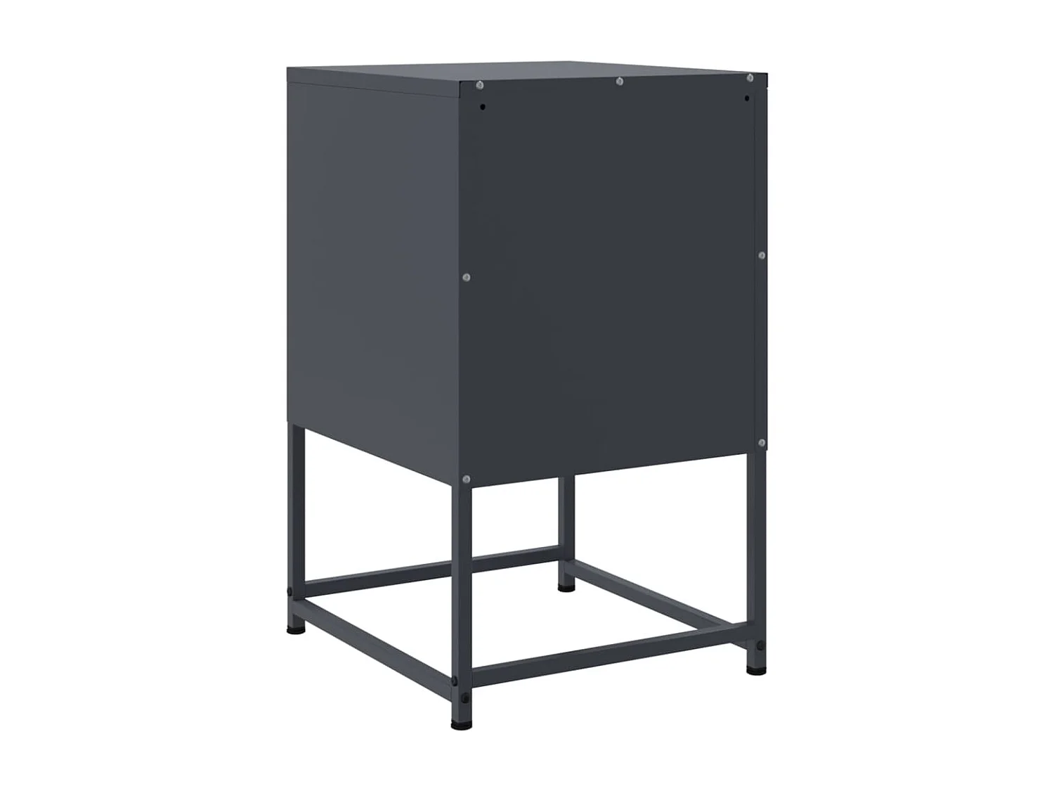 Table de chevet Étroite-Table d'appoint-Table de nuit anthracite 36x39x60,5 cm acier