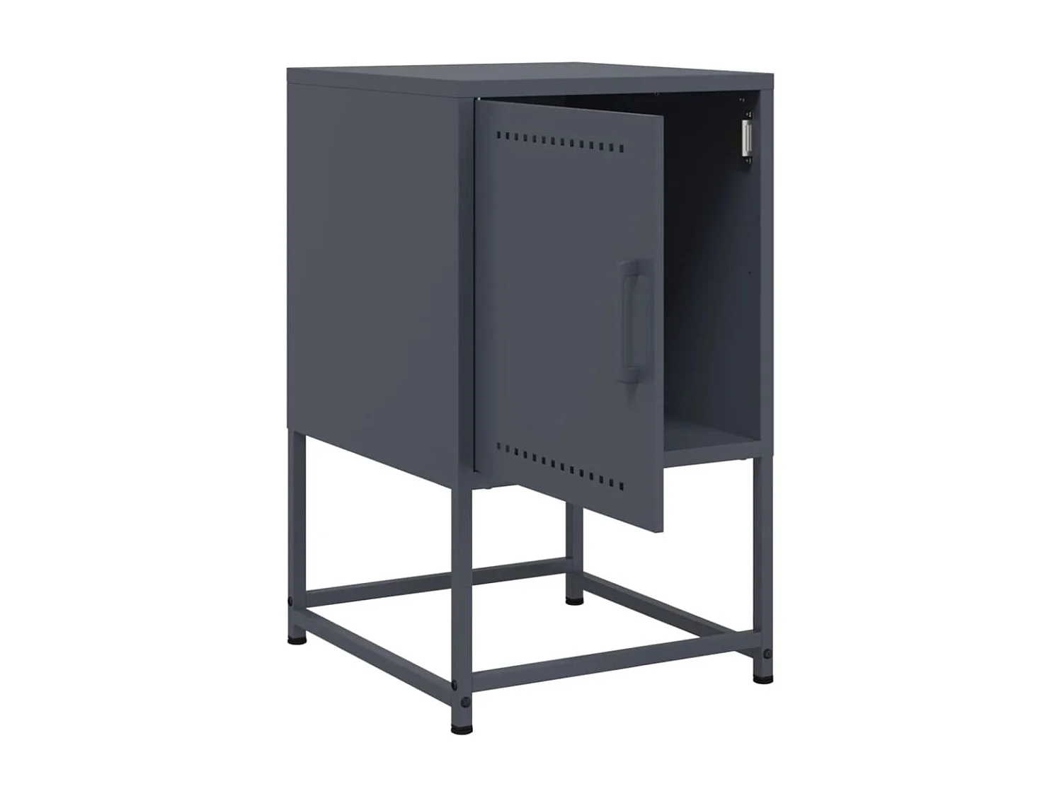 Table de chevet Étroite-Table d'appoint-Table de nuit anthracite 36x39x60,5 cm acier