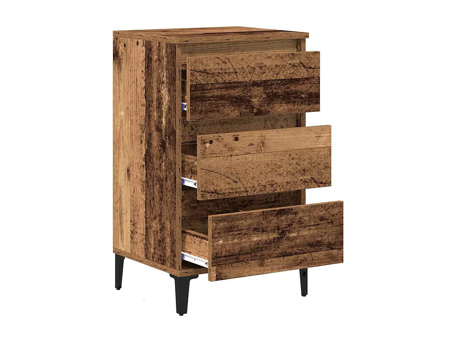 Mesita de Noche | Armario de Noche con cajón Madera Vieja 40x35x70 cm