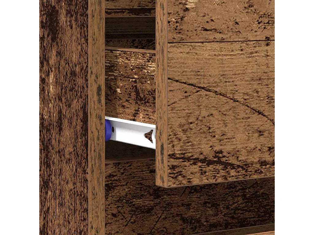 Mesita de Noche | Armario de Noche con cajón Madera Vieja 40x35x70 cm