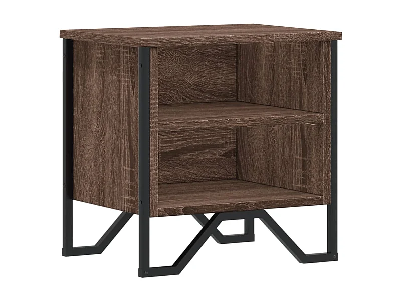 Mesita de noche | Mesilla de noche madera de ingeniería marrón roble 40x30x40 cm