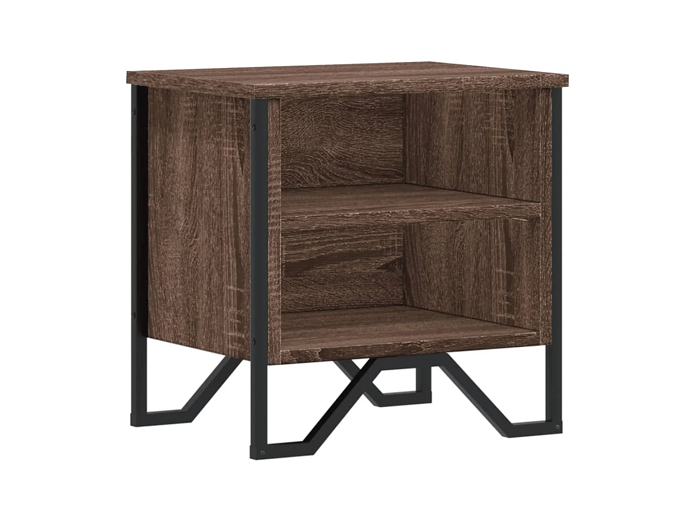 Mesita de noche | Mesilla de noche madera de ingeniería marrón roble 40x30x40 cm