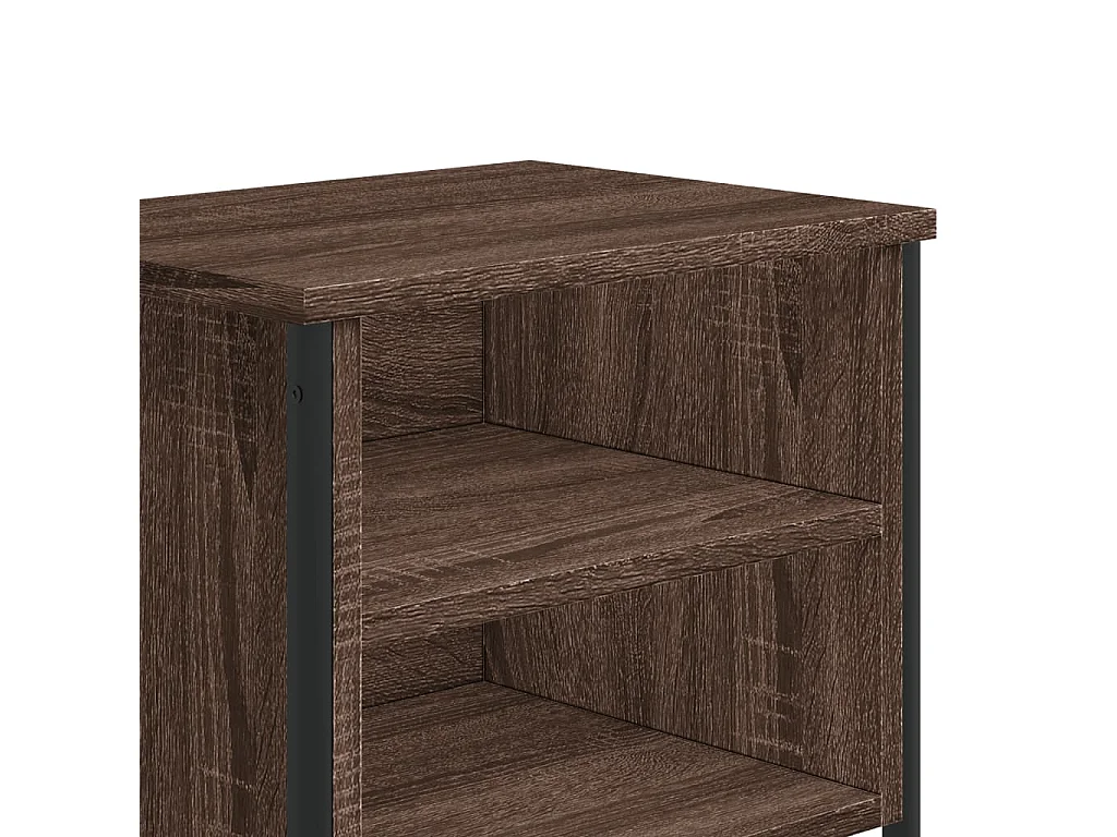 Nachttisch-Beistelltisch Braun Eichen-Optik 40x30x40 cm Holzwerkstoff SHL1392