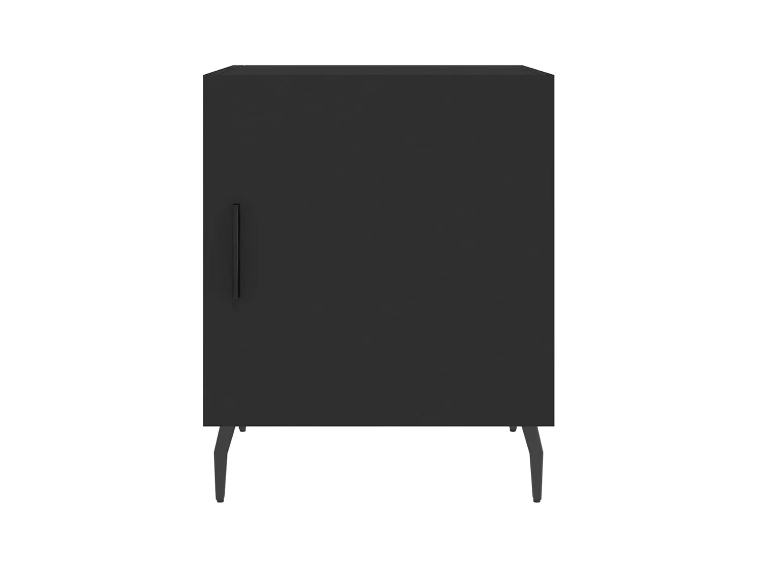 Lot de 2 Tables de chevet avec rangement noir 40x40x50 cm bois d’ingénierie