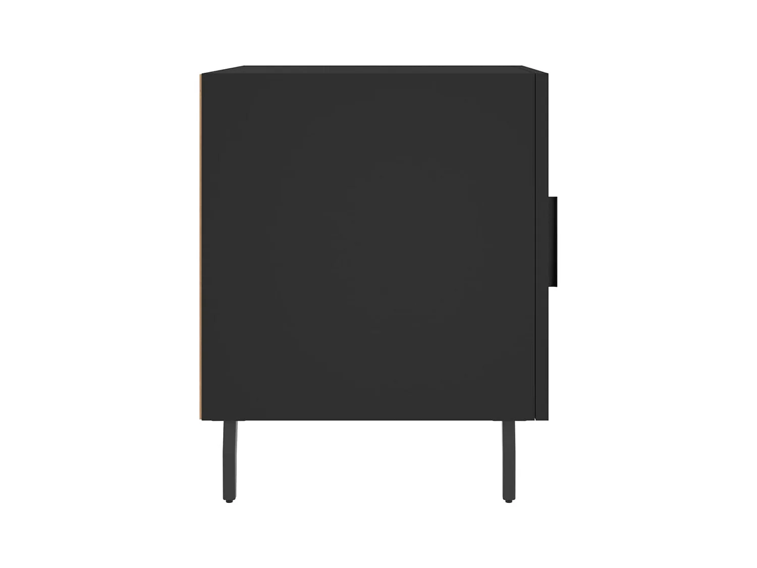 Lot de 2 Tables de chevet avec rangement noir 40x40x50 cm bois d’ingénierie