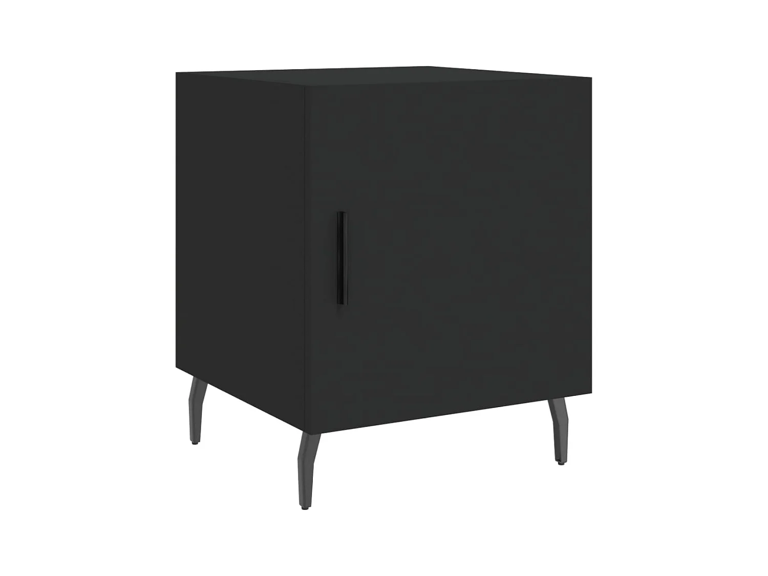 Mesitas de noche | Mesilla de noche 2 uds madera de ingeniería negro 40x40x50 cm