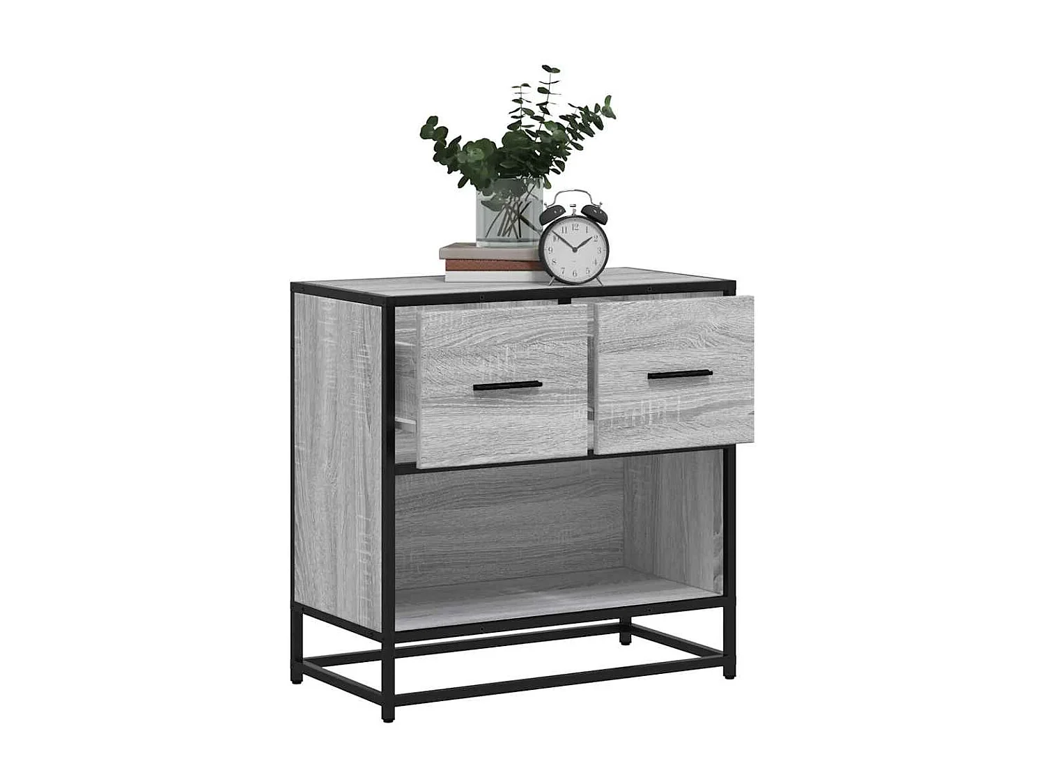 Mesita de noche | Mesilla de noche sonoma gris 60x31x60 cm madera contrachapada