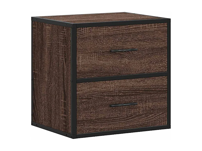 Table de chevet flottante chêne marron 40x31x39,5 cm